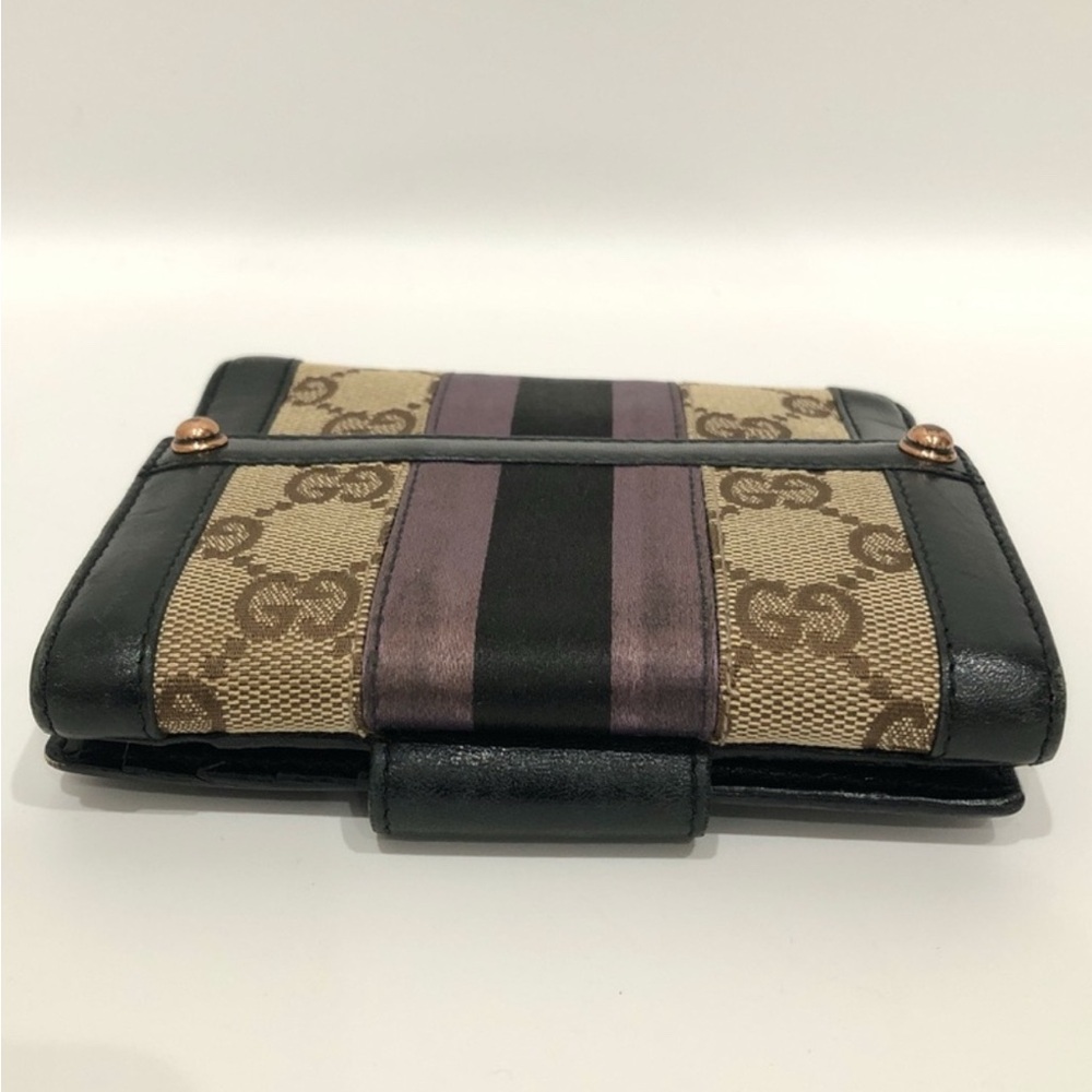 Gucci Black Brown GG Canvas Bifold Wallet  (Gently Used) - Picture 12 of 14